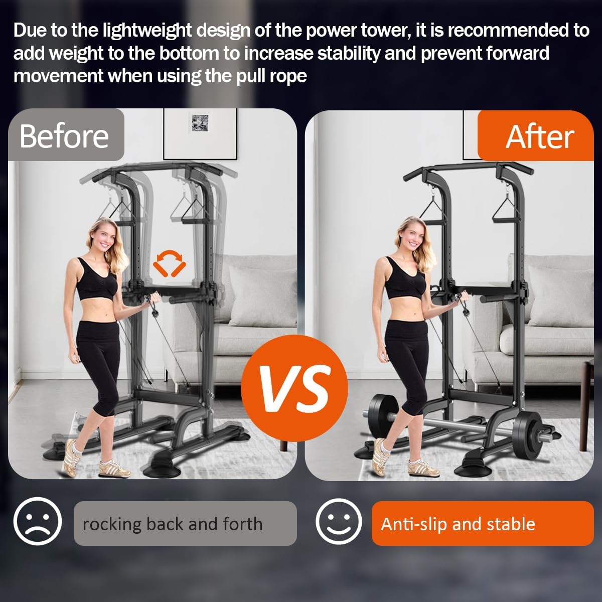 Power Tower Pull Up & Dip Station Multi-Function Home Strength Training Fitness Workout Station Height Adjustable - Image 5