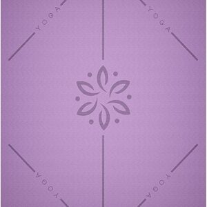 YOGATI® Non Slip Yoga Mat with Alignment Lines. Home Workout Mat for Women, Men and Kids. Thick Yoga Mats with Strap for Pilates and Fitness.