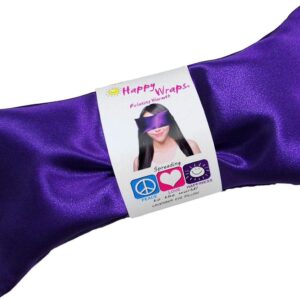 Lavender Eye Pillow – Hot Cold Weighted Eye Pillows for Relaxation, Sleep, Stress, Migraine Relief, Yoga – Aromatherapy Gifts for Women, Birthday, Teachers, Made in USA by Happy Wraps – Amethyst