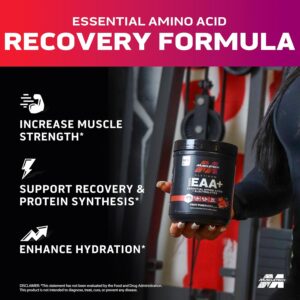 MuscleTech Platinum Essential Amino Acids Supplement with Electrolytes, Fruit Punch – Pre-Workout Powder for Energy, Muscle Growth & Strength Builder – EAA Complex for Men & Women – 30 Servings