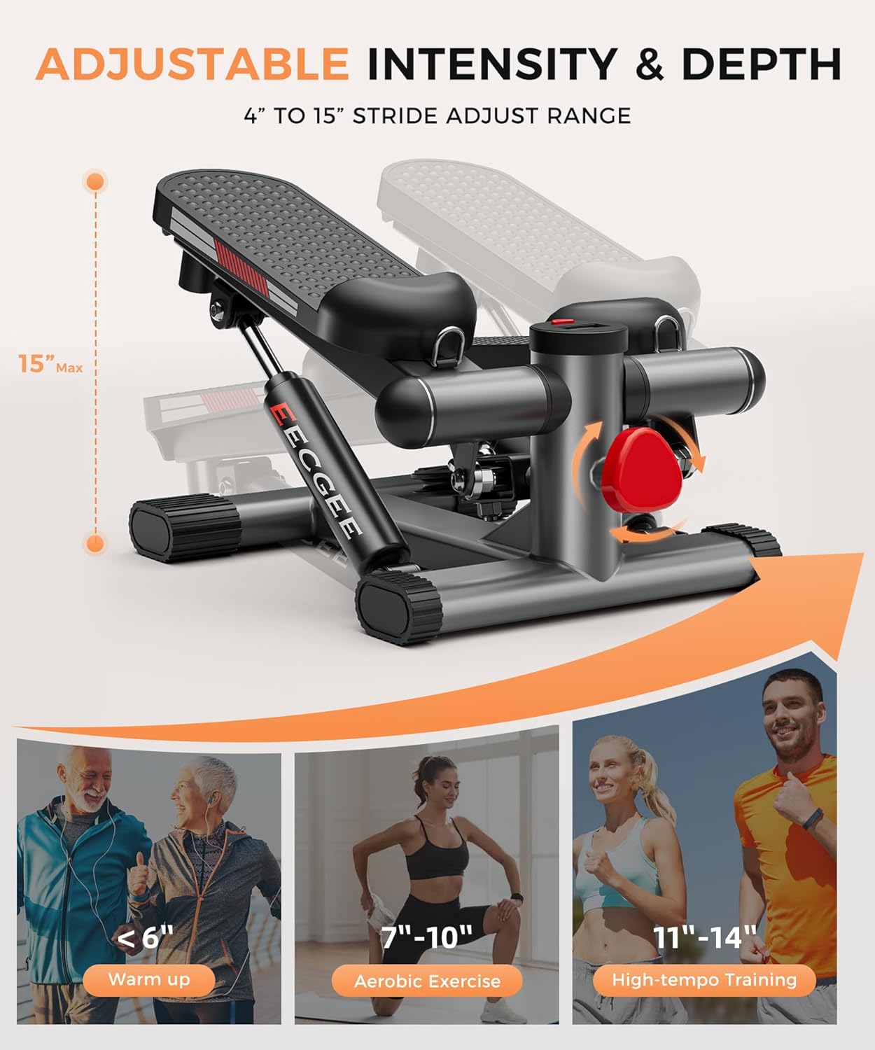Mini Stepper with Hydraulic Fitness Stair Stepper for Home Workouts - Image 4