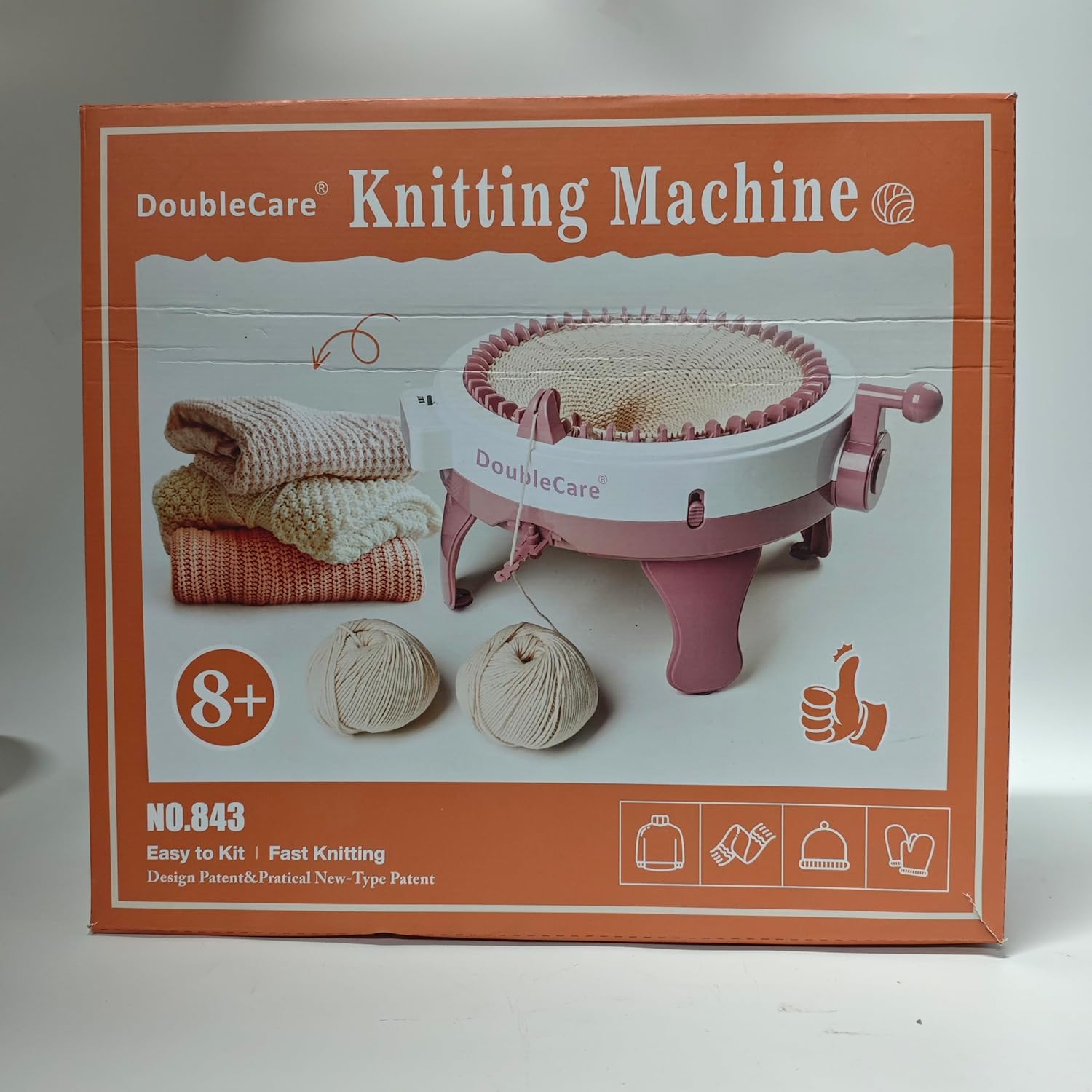 Knitting Machine 48 Needles,Smart Loom Knitting Machine with Row Counter,Knitting Board Rotating Double Knit Loom Machine for Adults/Kids Gift,DIY Knit Scarf Hat Sock(with Wool) - Image 12