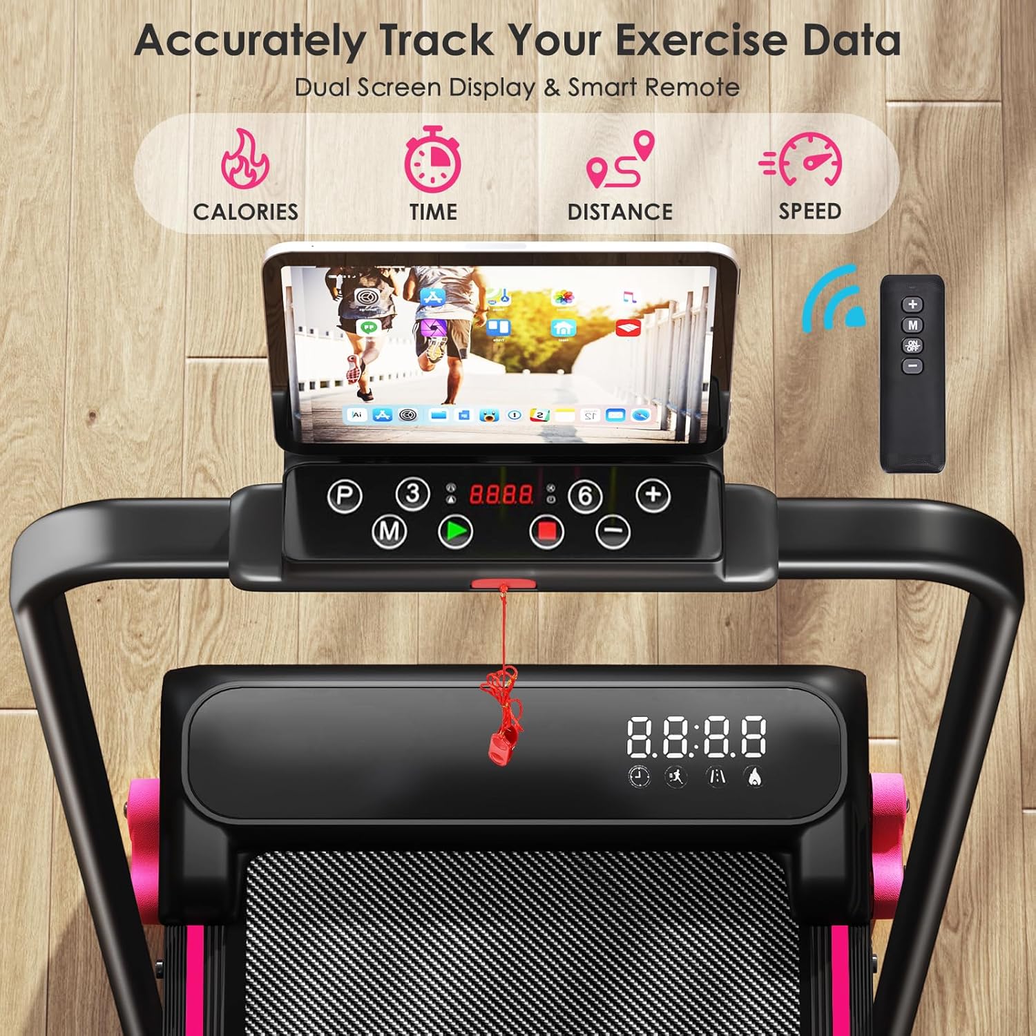 Walking Pad with Incline Portable Treadmill with Handle Bar for Home Office Under Desk Use Small Space Treadmill - Image 6