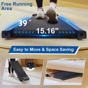 BARWING 6.5MPH Walking Pad Treadmill Under Desk Walking Pad with Incline 330 lbs Mini Portable Walking Treadmill for Home Small Office with Remote Control Incline Walking pad Under Desk