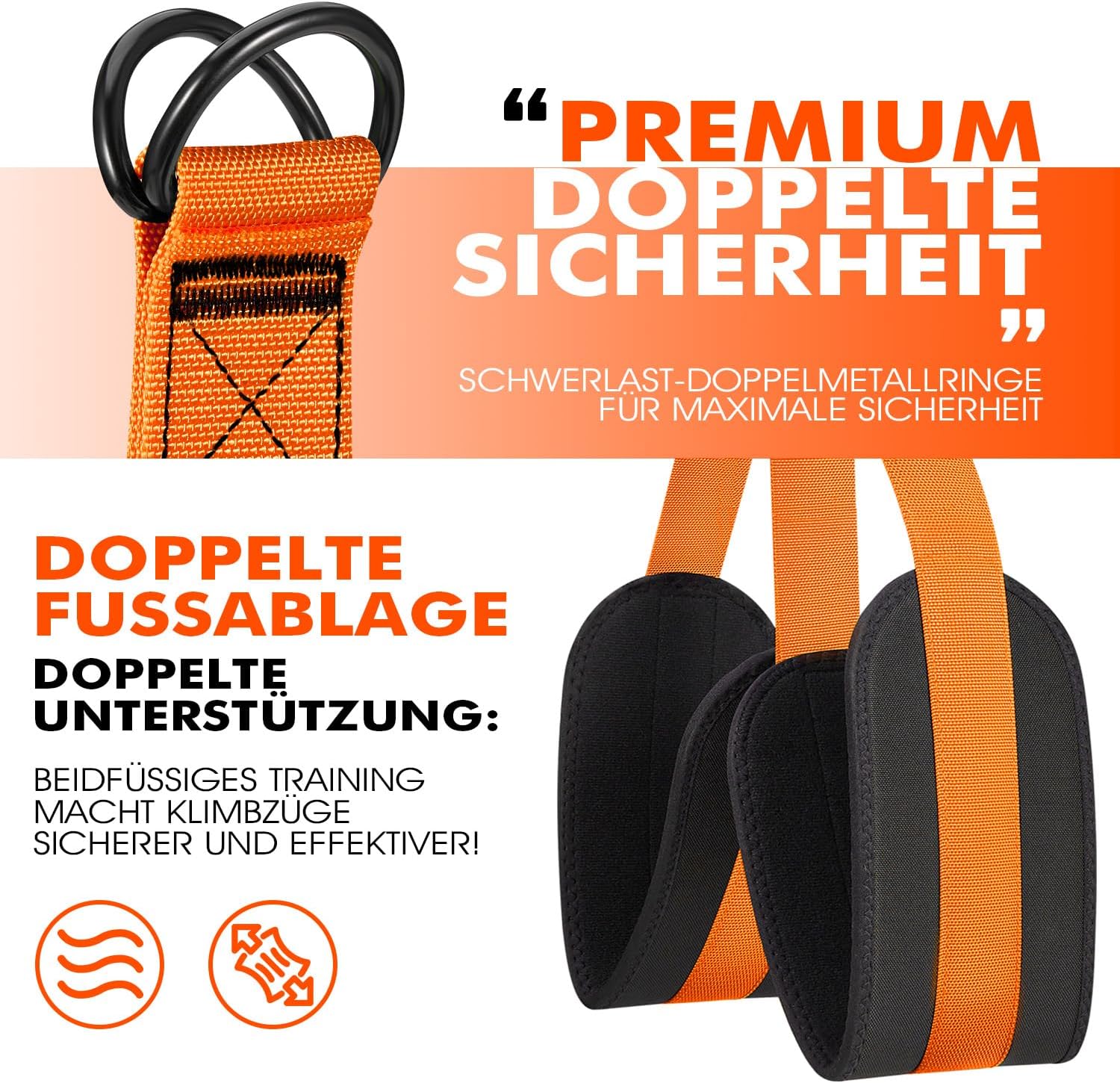 HPYGN Pull Up Assistance Bands, Heavy Duty Resistance Band for Pull Up Bar, Adjustable Weight/Size with Fabric Feet/Knee Rest, Bands for Pull Up Assist for Strength Training, Pull Up Assist Band - Image 7