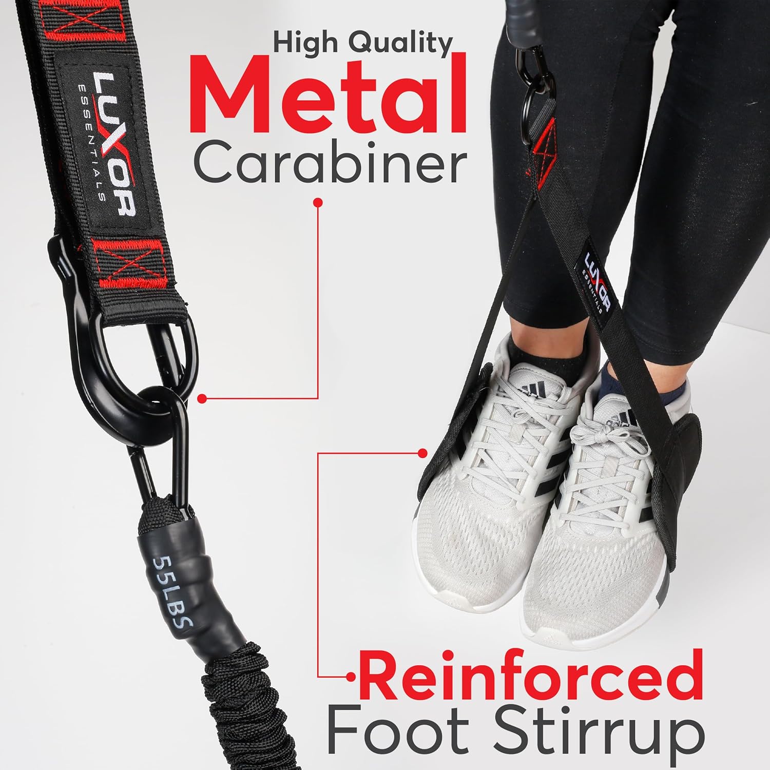 Pull Up Assistance Bands 260lbs - 4 Heavy Duty Assisted Pull Up Bands - Adjustable Strength Resistance Band Pull Up Assist, Training Equipment with Foot Rest, Bar Band for Home & Gym - Image 3