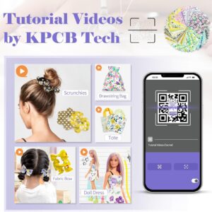 KPCB Tech Sewing Machine for Beginners [Full Set] with Finger Guard and Fabric Bundles – Mini Sewing Machine with Sewing Kits, Foot Pedal, US Adapter and Extension Table