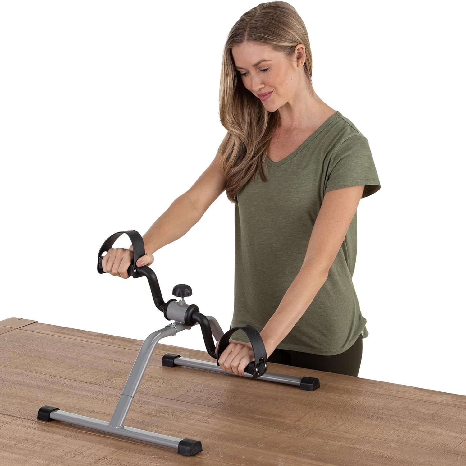 Under Desk Bike Pedal Exerciser with Calorie Tracker and Adjustable Resistance - Image 6