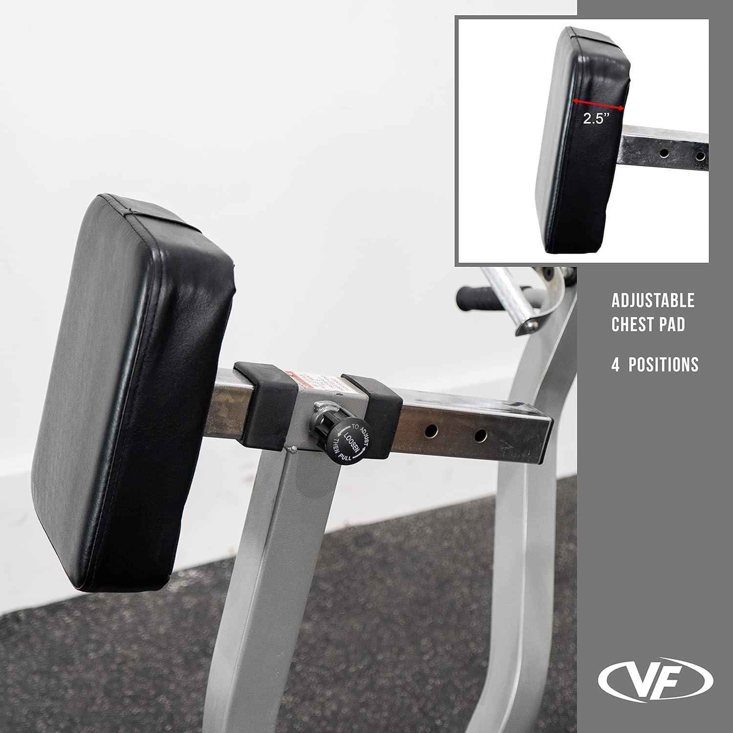 Valor Fitness Seated Row Machine – Plate Loaded with Converging Arms & Multi-Grip Handles, 400 lb Capacity, 2" Plate Adapters for Back & Chest Strength Training Home Gym Equipment - Image 9