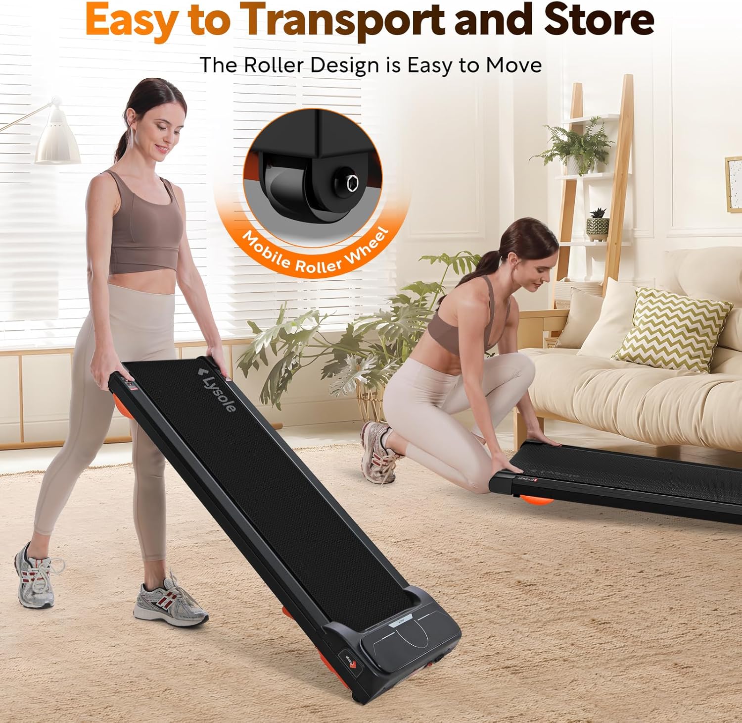 Walking Pad Treadmill with Incline,Treadmills for Home and Office,340 Lb Capacity,4 in 1 Portable Under Desk Treadmill with Remote Control,Large LED Display - Image 6