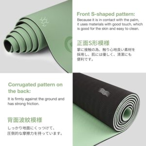 Yoga Mat Non Slip, Eco Friendly Fitness Exercise Mat with Carrying Strap,Pro Yoga Mats for Women,Workout Mats for Home, Pilates and Floor Exercises