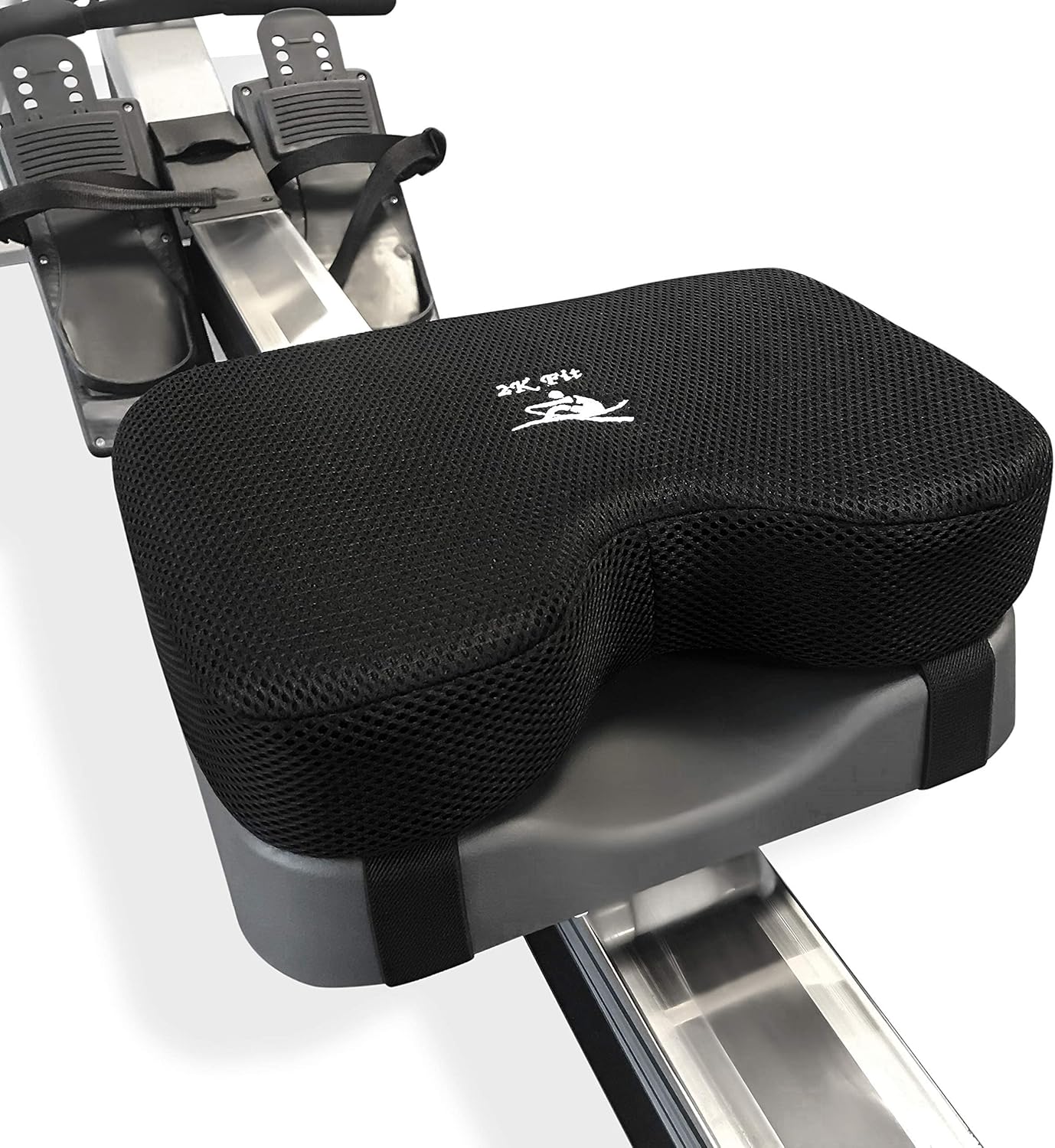 Rowing Machine Seat Cushion (Model 2) for The Concept 2 Rowing Machine with Custom Memory Foam, Washable Cover, and Straps- Concept 2 Rower, Recumbent Stationary Bike, WatterRower Seat Pad - Image 2