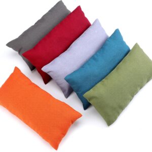 6 Pack Washable Cotton Eye Pillow Case Removable Unscented Zippered Eye Pillow Cover 9.06 x 4.53 Inches for Yoga Relaxation Sleeping Meditation Spa Migraine Relief Massage Accessories
