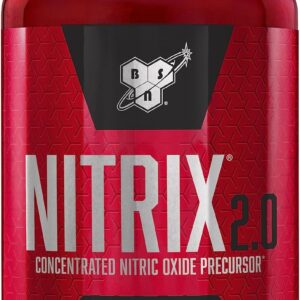 BSN NITRIX 2.0 – Nitric Oxide Precursors, 3g Creatine, 3g L Citrulline – Supports Workout Performance, Pumps, Muscle Recovery and Endurance – 180 Tablets (1049682)