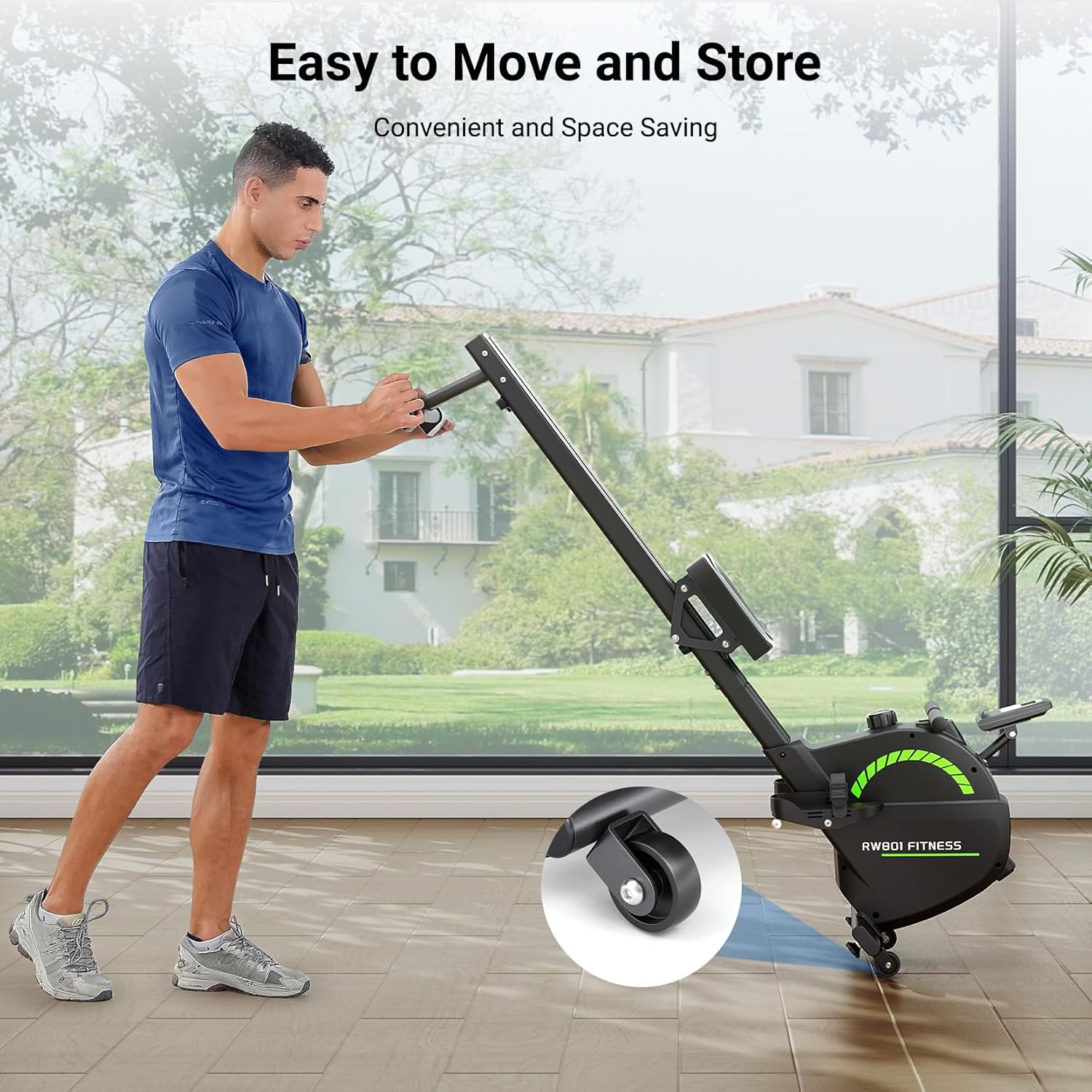 Dripex Rowing Machines for Home Use, Rowing Machine Magnetic Rower, 16 Levels of Workout Resistance, Max 350 LBS, Dual Slide Rail, Bluetooth App Compatible, LCD Monitor, Row Machine for Gym Exercise - Image 9