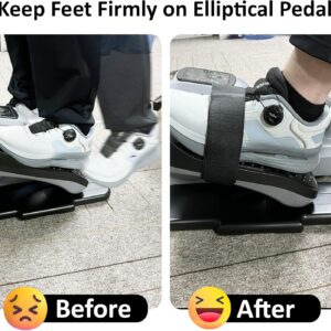 4 Pcs Ellipse Leg Exerciser Machine Pedal Straps, Suitable for Under Desk Elliptical Peddler Foot & Leg Pedal Exercixer for Seniors Fitness Home Sports Accessories