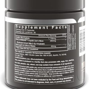 Lift | Nootropic | Lions Mane, Creatine, Caffeine | Mushroom Supplement | Supports Focus, Memory, Energy, Brain Fog | 60 Capsules