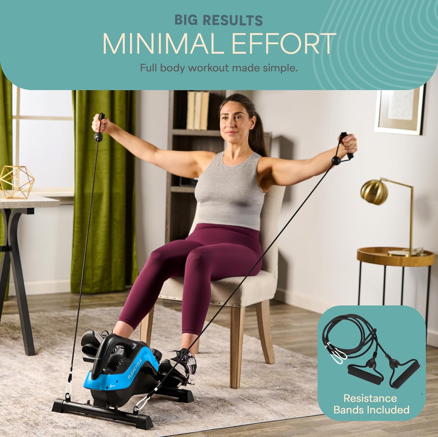 Lifepro Under Desk Elliptical Machine & Mini Bike – Quiet Desk Bike Pedal Exerciser for Seniors – Compact Under-Desk Bike & Foot Cycle Peddler – Portable Exercise Equipment for Home Office - Image 3