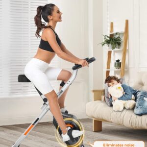 YOSUDA Folding Exercise Bike – Foldable Stationary Bike for Home Gym Workout