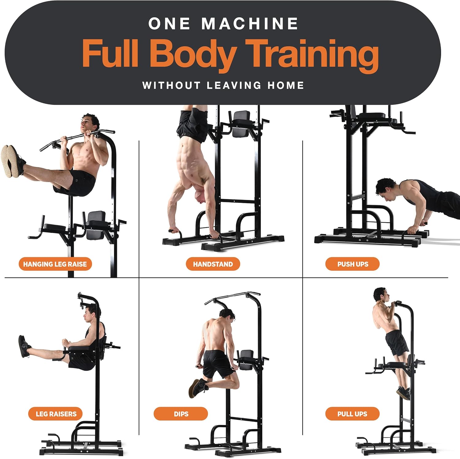 Pull Up Bar Free Standing - Power Tower, Multi-Functional Pullup Dip Station, Calisthenics Equipment Station For Home Gym - 440LBS Capacity, Height Adjustable, Durable, Heavy-Duty Strength Training For Men & Women To Build Muscle. - Image 3