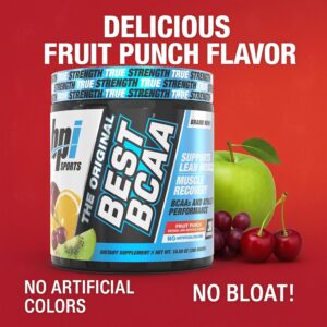 BPI Sports Best BCAA Powder – Muscle Recovery Support – Branched Chain Amino Acids | Building Blocks of Protein and Muscle – Post Workout Recovery – Hydration – Fruit Punch, 30 Servings