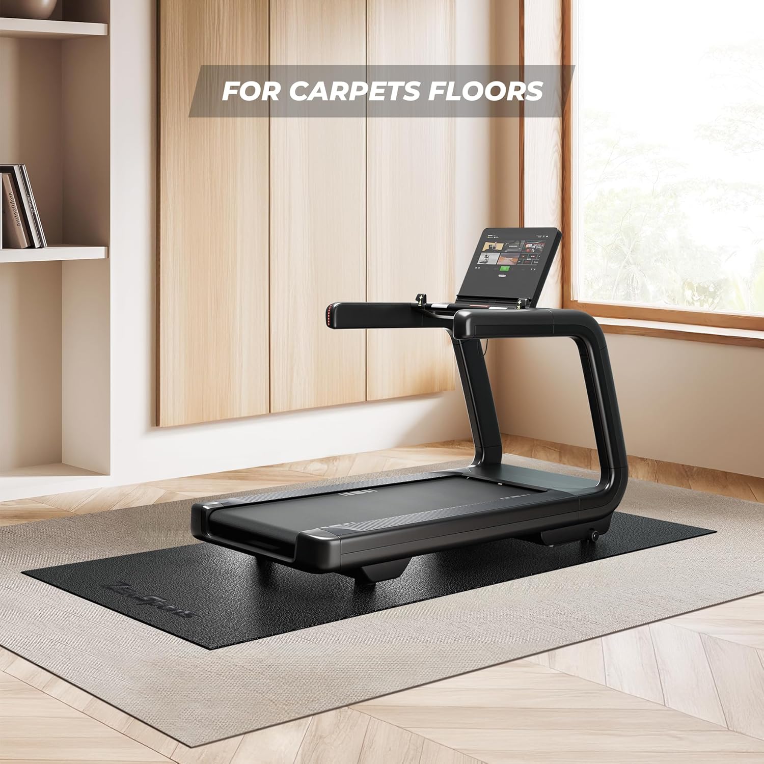 ZENY Exercise Equipment Mat 96''x38'', Exercise Bike, Elliptical, Treadmill Mat, Bike Trainer Pad for Gym Equipment Floor Protector, 6mm Thick - Image 5