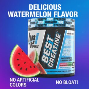 BPI Sports Best Creatine – Creatine Monohydrate Powder for Men & Women, Himalayan Salt – Strength, Pump, Muscle Growth, Muscle Definition – No Bloat – Watermelon Cooler – 50 servings – 10.58 Ounce