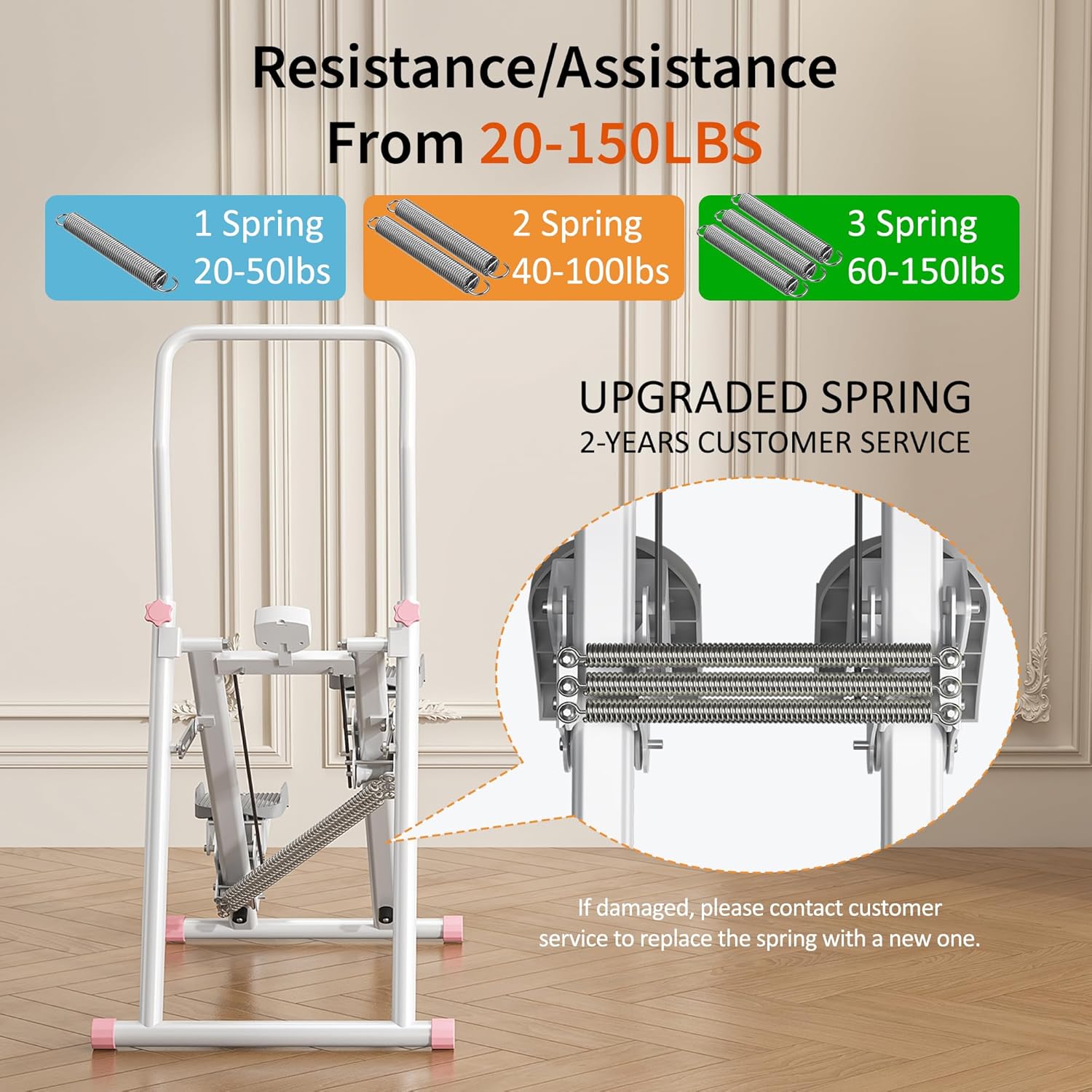 MOMODA Stair Stepper Resistance Adjustable Folding Vertical Climber Machine for Home Gym Full-Body Workout - Image 4