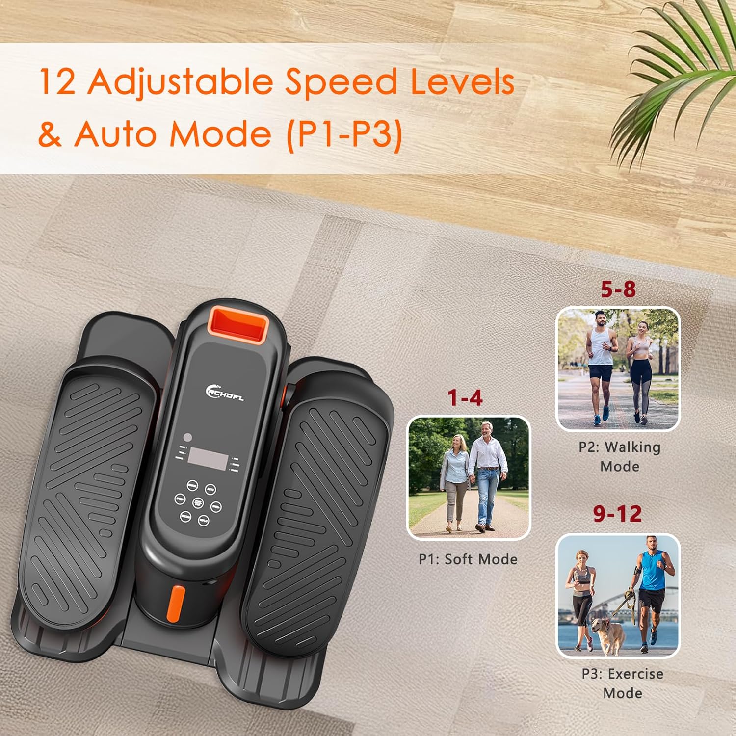 Under Desk Elliptical Machine, Ellipse Leg Exerciser While Sitting for Seniors, Ellipse Leg Exerciser as Seen on TV, Quiet & Portable Mini Seated Pedal Exerciser for Home Office Use - Image 4