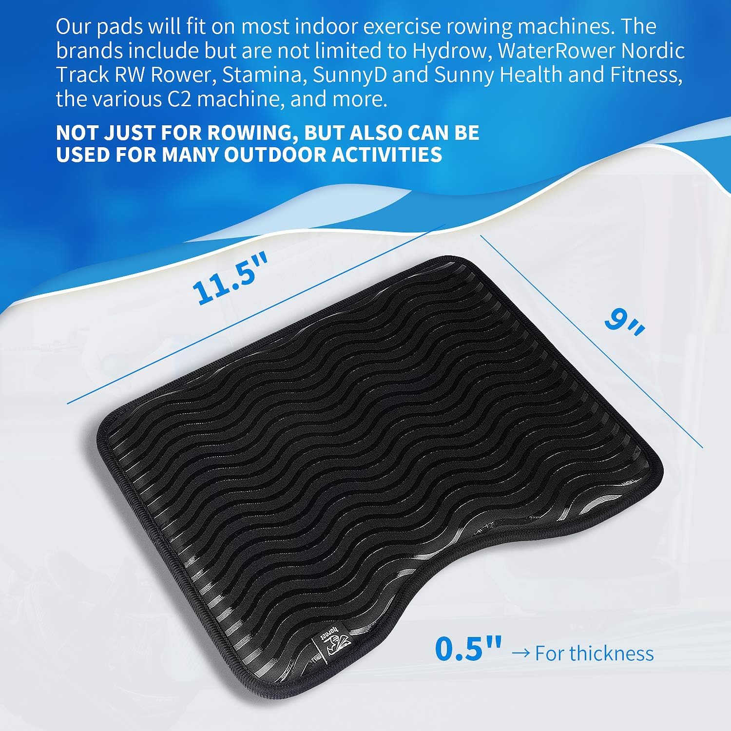 Rower Seat Pad Compatible with Concept 2 Rowing Machine - Anti Slip Rowing Machine Seat Cushion Pad Compatible with Hydrow, Concept2, Waterrower and Other Row Machines - Rower Accessories - Image 2