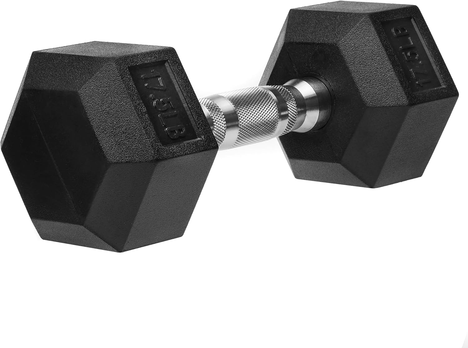 Hex Dumbbells Rubber Coated Cast Iron Hex Black Dumbbell Free Weights for Exercises - Image 2