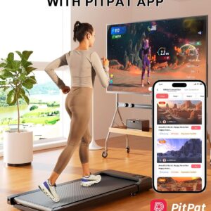 SupeRun Walking Pad, Under Desk Treadmill, 3 in 1 Portable Treadmill with Remote Control LED Display, 2.5 HP Quiet Walking Jogging Machine for Office Home Use, 250 Lbs Capacity