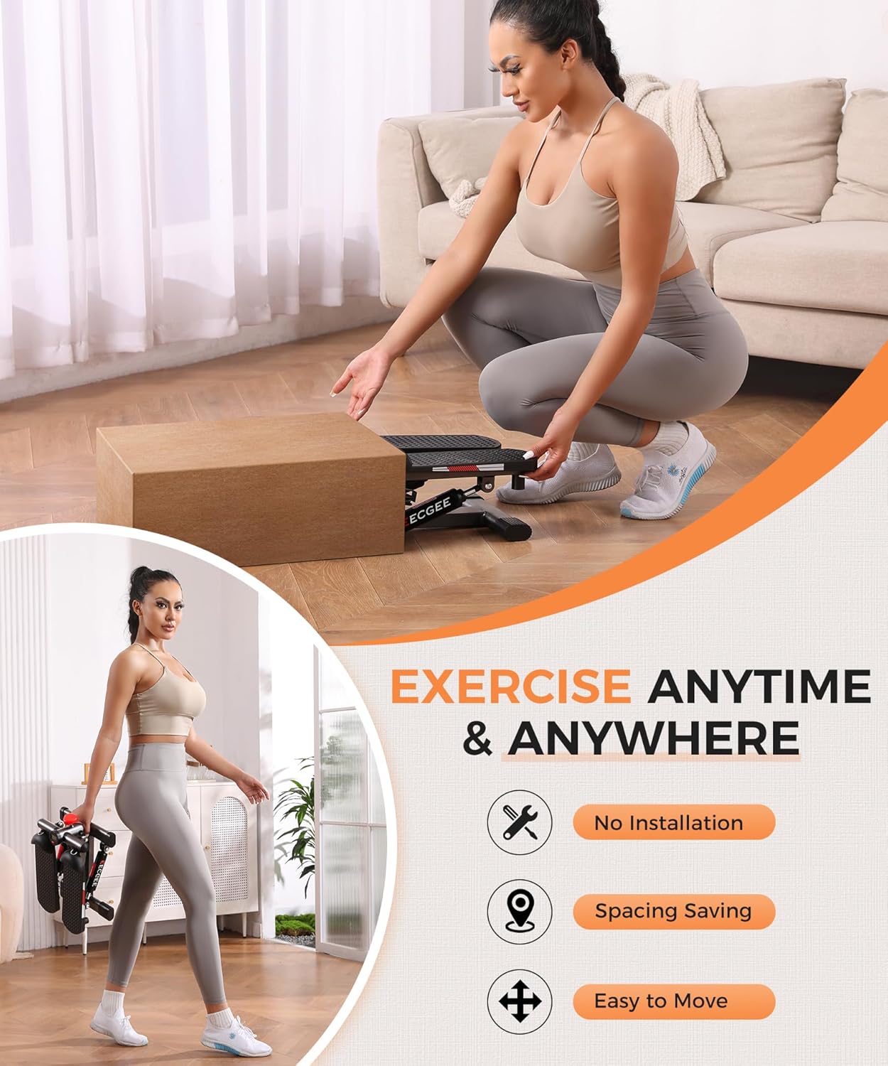 Mini Stepper with Hydraulic Fitness Stair Stepper for Home Workouts - Image 8