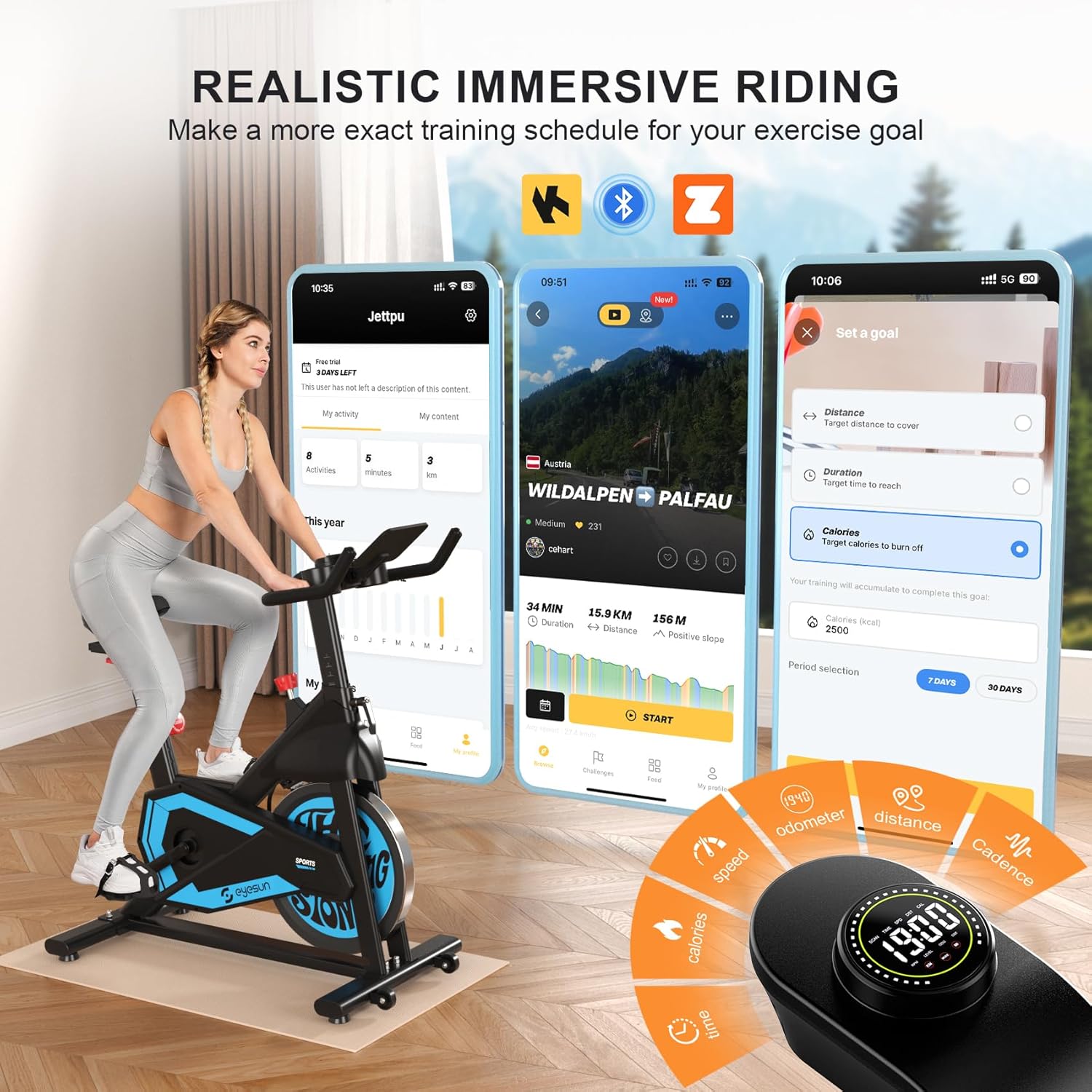 Exercise Bikes for Home,Indoor Cycling Bike with Adjustable Magnetic,Brake Pad Resistance Silent Belt Drive,330lbs Weight Capacity &Upgraded Version Seat for Home Cardio&Weight Loss - Image 4