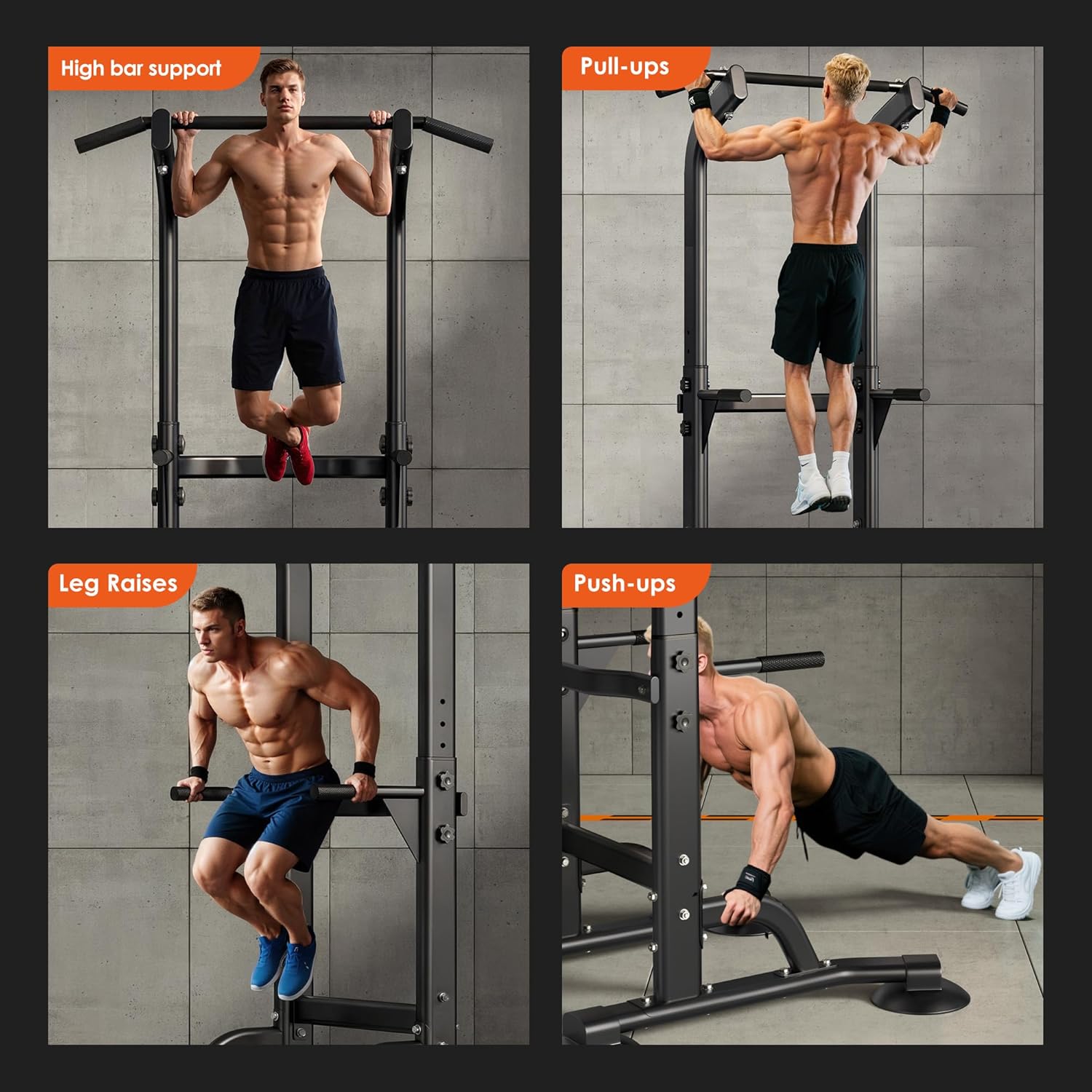 SogesPower Power Tower Dip Station Pull Up Bar for Home Gym Adjustable Height Strength Training Workout Equipment,Pull Up Bar Station - Image 7
