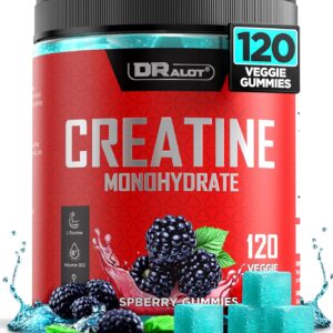 99.99% Creatine Monohydrate Gummies More 15% Strength, 5X Energy & Muscle Support Pre-Workout Complex Creatine for Women & Men with 5000mg Creatine, L-Taurine, B12, Mg and K, Vegan
