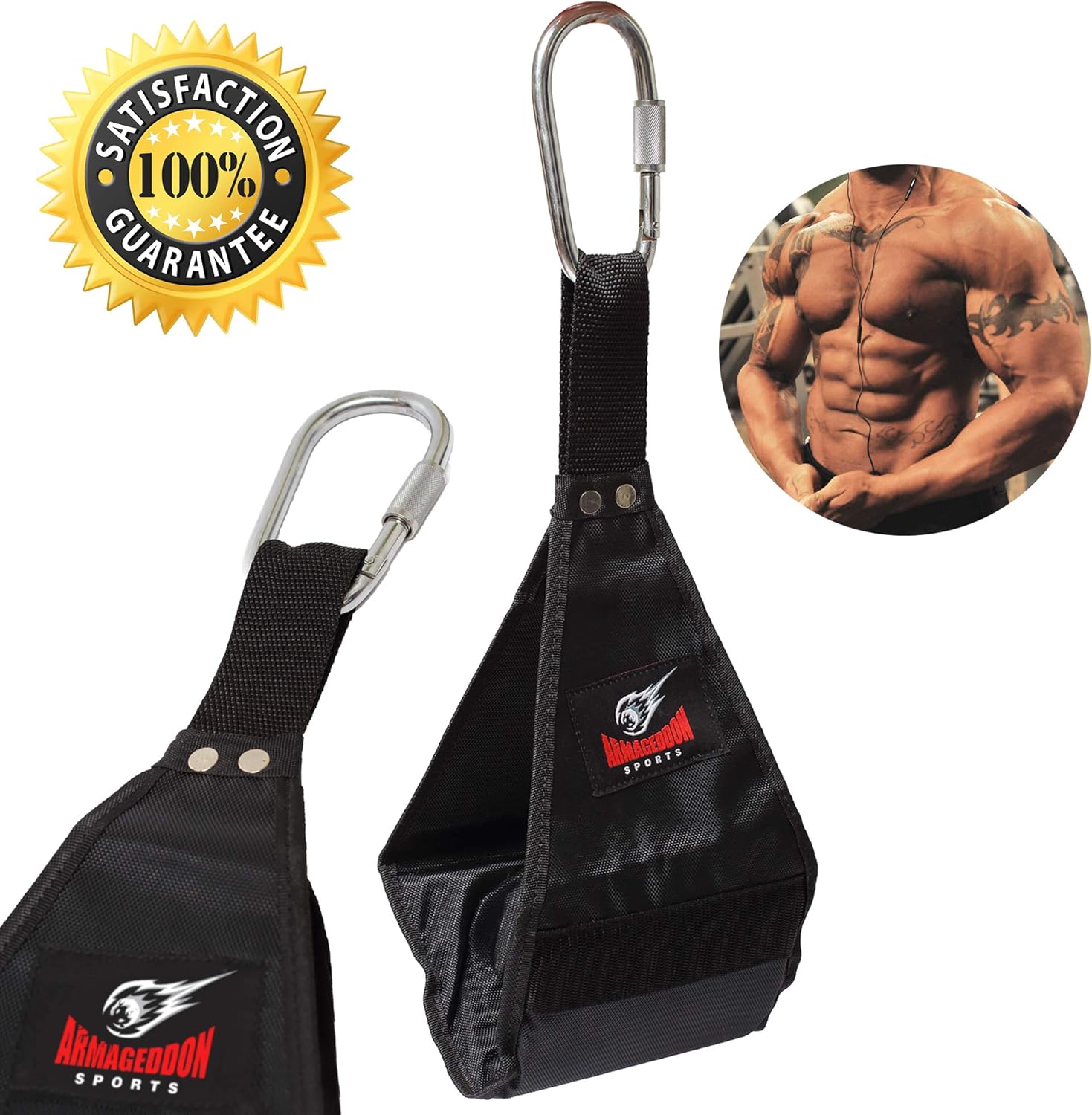 Premium Ab Slings Straps - Rip-Resistant Heavy Duty Pair for Pull Up Bar Hanging Leg Raiser Fitness - Ab Exercise Equipment, Superb Arm Padding for Abdominal Training Workout Equipment - Image 8