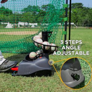 Furlihong 898BH Baseball Soft Toss Machine, Angle Adjustable, Step On Paddle and Release to Launch, No Power Supply Needed, Works with Regulation Baseball
