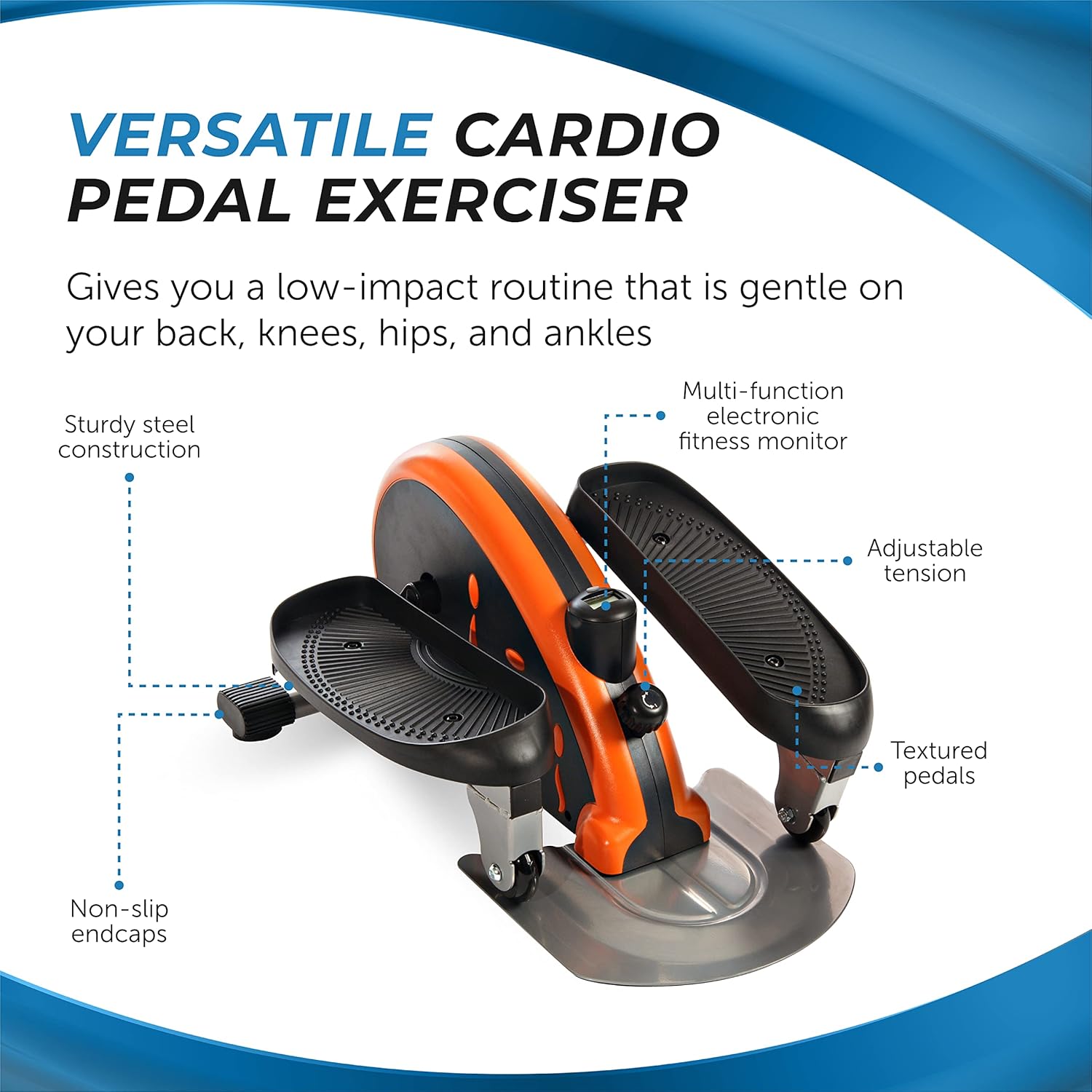 Stamina Inmotion Compact Strider Foot Exercise Machine - Under Desk Elliptical - Standing or Seated Elliptical Fitness Equipment - Image 5