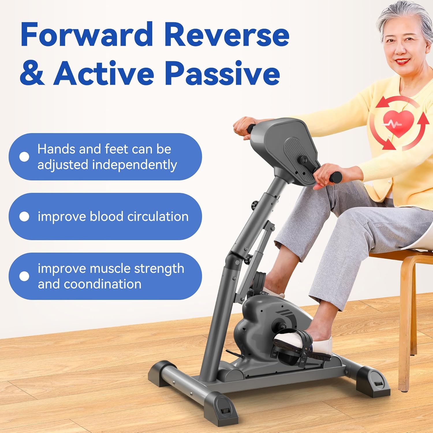 Legs Arms Electric Exercise Bike Active Passive Knee Pedal Trainer Physical Therapy Assisted Rehabilitation Home Fitness Equipment For Seniors - Image 2