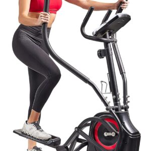 Sunny Health & Fitness Cardio Climber Stepping Elliptical Exercise Machine for Home with 8 Levels of Magnetic Resistance, Performance Monitor, Full Body Workout