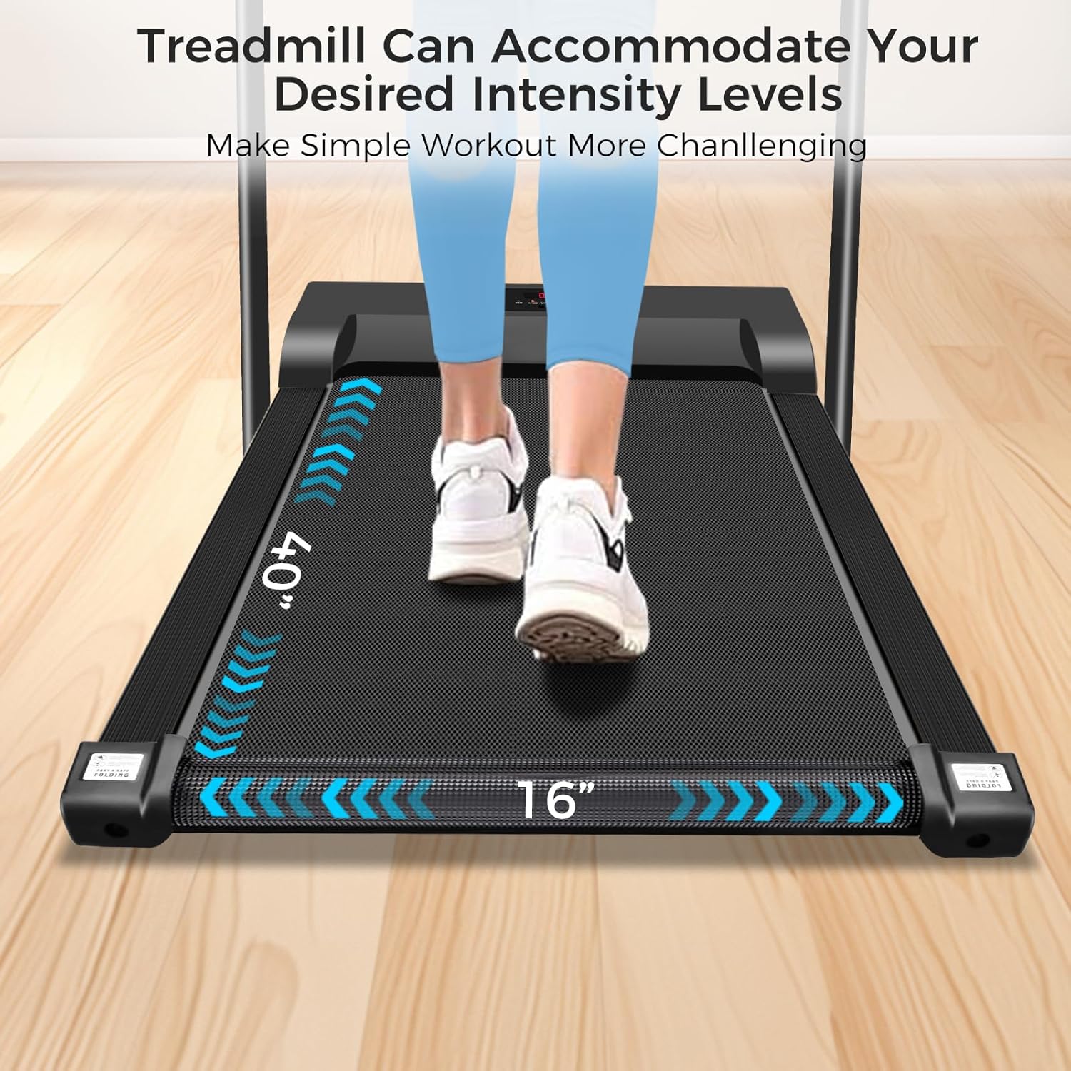 Walking Pad with Handle Bar, 3 in 1 Under Desk Treadmills with Remote Control, Electric Compact Treadmill,2.5HP Treadmills for Home Small Space, Portable Treadmill with Handle, 300 LBS Capacity - Image 7
