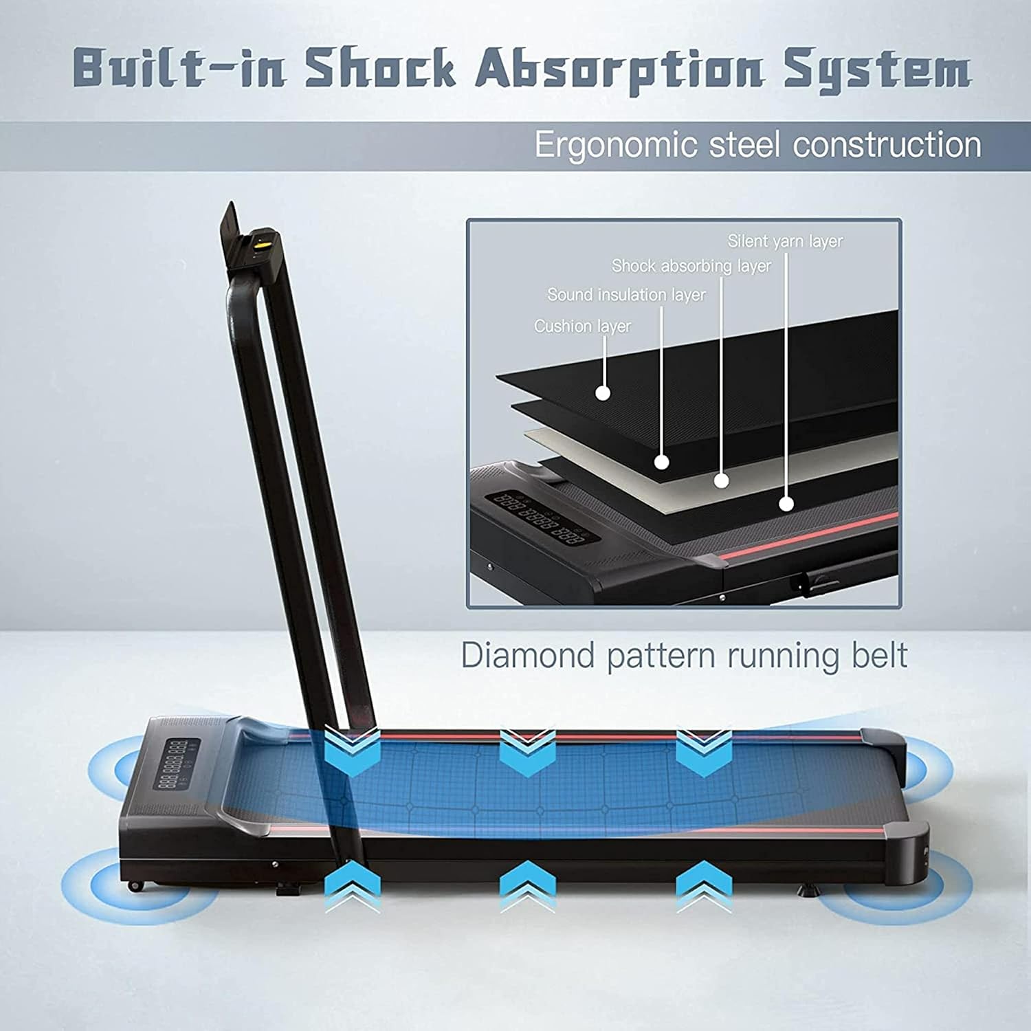 Sperax Walking Treadmill Pad with APP, 3 in 1 Under Desk Treadmill, 400W Low Noise Walking Vibration Pad with Remote Control,Portable Treadmills for Home Office - Image 2
