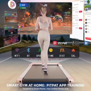 SupeRun Walking Pad, Under Desk Treadmill, 3 in 1 Portable Treadmill with Remote Control LED Display, 2.5 HP Quiet Walking Jogging Machine for Office Home Use, 250 Lbs Capacity