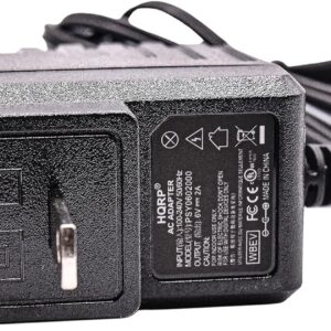 HQRP AC Adapter Compatible with Gold’s Gym Stride Trainer 380 Elliptical GGEL62808 GGEL628080 GGEL628081 Power Supply Cord [UL Listed] + Euro Plug Adapter