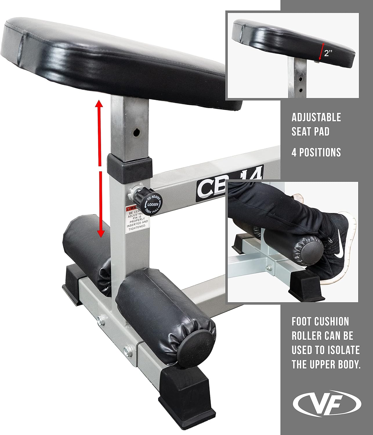 Valor Fitness Seated Row Machine – Plate Loaded with Converging Arms & Multi-Grip Handles, 400 lb Capacity, 2" Plate Adapters for Back & Chest Strength Training Home Gym Equipment - Image 8