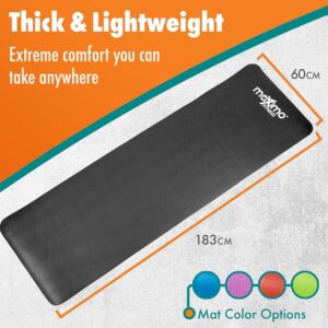Maximo Fitness Yoga Mat – Multipurpose Exercise Mat for Men, Women and Kids, Ideal Non Slip Workout Mats for Yoga, Pilates, Gym Exercise with Carrying Strap