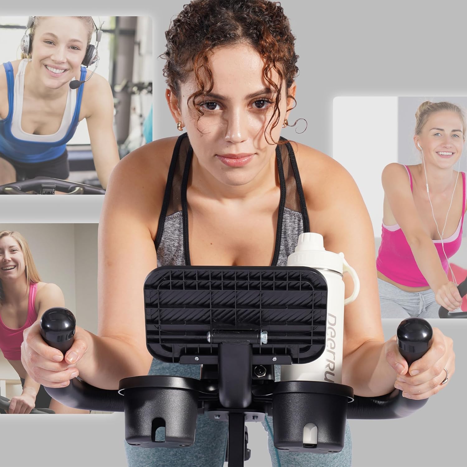 DeerRun Exercise Bike, Indoor Cycling Bike Brake Pad/Adjustable Magnetic Stationary Bike with App, Low Noise Workout Bike for Home Cardio 300lbs Weight Capacity with Pad Mount & LCD Monitor - Image 9