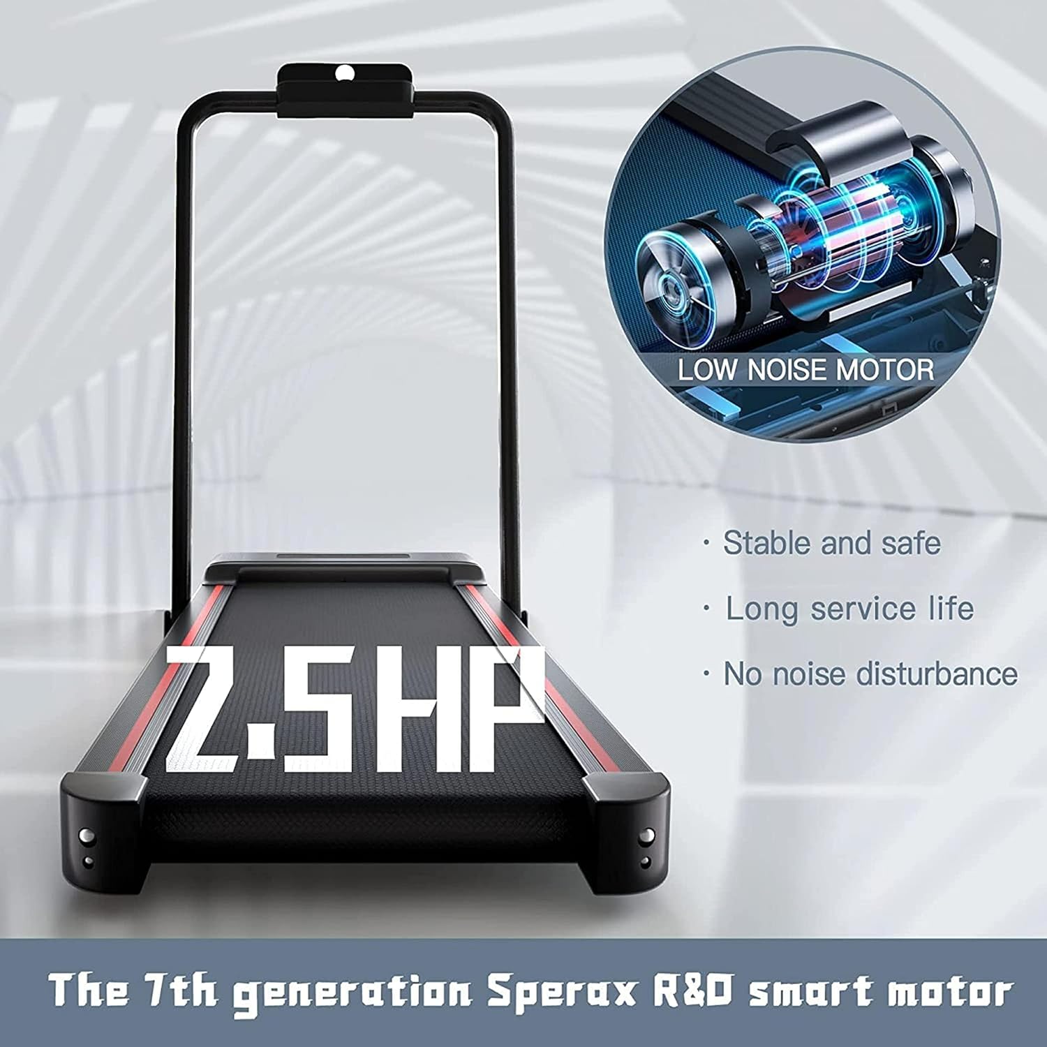 Sperax Walking Treadmill Pad with APP, 3 in 1 Under Desk Treadmill, 400W Low Noise Walking Vibration Pad with Remote Control,Portable Treadmills for Home Office - Image 4