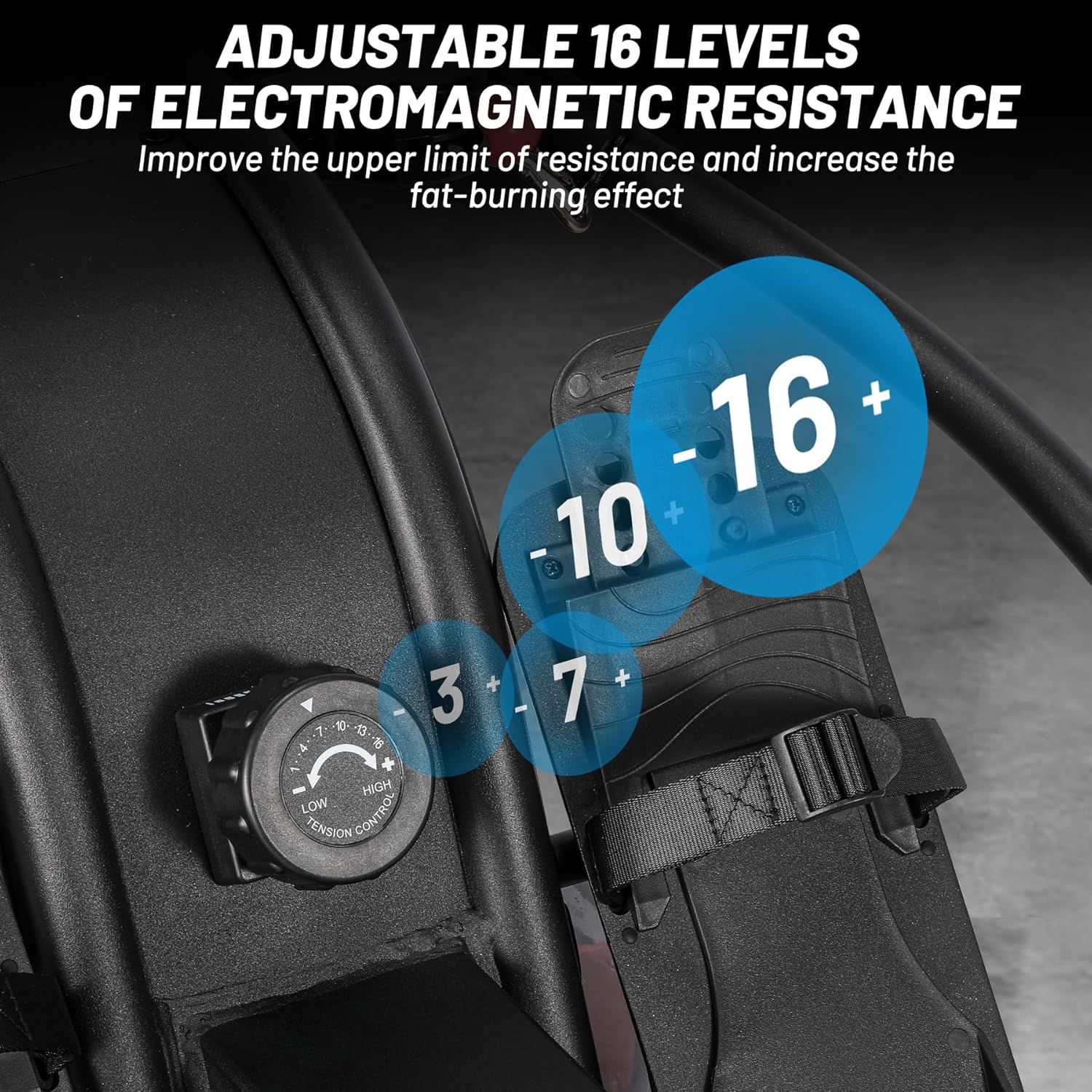 Rowing Machine, Magnetic Rowing Machine with 16 Levels of Quiet Dual Slide, Rowing Exercise Equipment for Home Use, App Compatible, 350lb Weight Capacity - Image 3